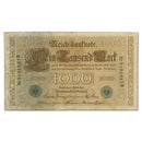 One Thousand Mark With Green Seal German Reichsbank Banknote - 1910