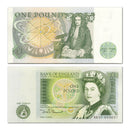 12 Consecutive 1981 series BR07 £1 Notes.