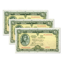 Ireland 1971 £1 Notes. Whitaker/Murray 3 consec. set, Au, BNYB