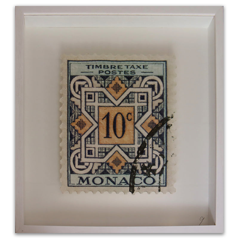 Monaco 10c Postage Due Stamp Framed_CXP0400