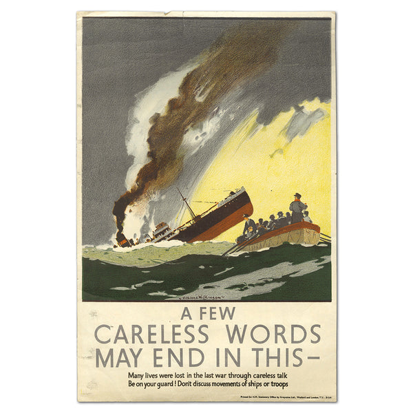 A Few Careless Words May End In This -  Propaganda Poster_CXP0406
