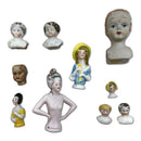 Collection of 10 Vintage Porcelain Dolls Heads