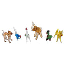 Six Animal & Bird Glass Ornaments