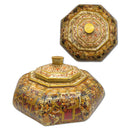 Hexagonal Wood with Bone Inlay Box