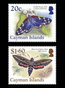 Cayman Islands Moths 4 value set 12/10/17