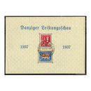 Danzig 1937 Productivity show sheetlet, fine cds used with first day expo cancel. SGMS254a