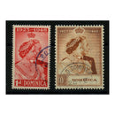 Dominica 1948 Silver Wedding, fine cds used. SG112-13