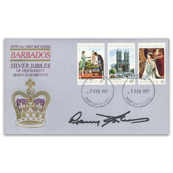 1977 Barbados - Silver Jubilee - Signed by Gary Sobers