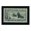 Falklands 1952 10/- Sea-lion, mtd mint. SG184