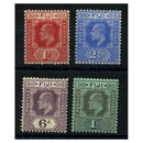 Fiji 1906-12 1d to 1/- Changed colours part set, fresh mtd mint. SG119-22