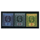 Fiji 1925-27 2/- To 5/- Top vals, wmk script CA, fine mtd mint. SG239-41