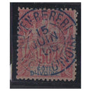 Ivory Coast 1892 50c Carmine/Rose, fine cds used. SG11