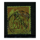 Reunion 1891 Ovpt on 20c red / green, cds used. SG23A