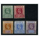 Gambia 1904-06 Short set to 3d, fresh mtd mint. SG57-61