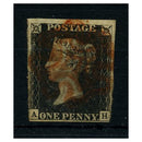 GB 1840 1d Black, nearly 3.5 margin example, red MX used. SG2_GB0002UBA
