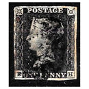 GB 1840 1d Grey-black (worn plate), 4 margins, good used. SG3
