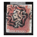 GB 1841 1d Red-brown, used with Kilmarnock MX cancel. SG8