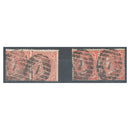 GB 1863-64 4d Hairlines variety, both shades, in pairs, fine used for the type. SG81-82