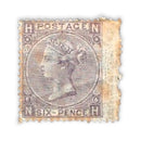 GB 1867-80 6d Deep-lilac, with hyphen, plate 6, wing margin example, mtd mint, faulty. SG105