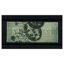 GB 1891-92 £1 Green, registered used, some fading at right. SG212