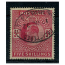 GB 1902-10 5/- Bright-carmine, good to fine used. SG263_GB0263U