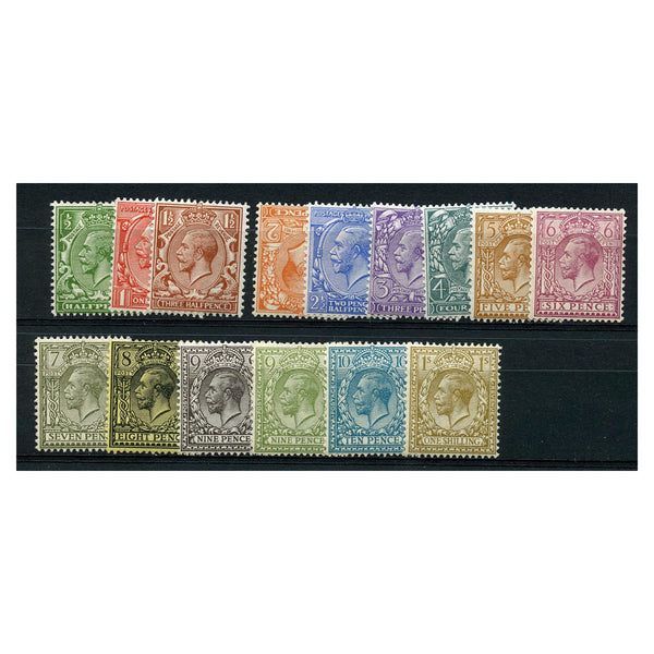 GB 1912-24 Simple cypher set, fresh mtd mint. SG351-96_GB0351MM