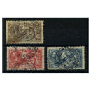 GB 1918-19 Seahorses, BW pnt, good to fine used at Constantinople. SG413a-17 (range)