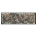 GB 1918-19 2/6d Reddish-brown (BW), on horizontally ribbed ppr, horizontal pair, good used. SG415_GB0415UV2