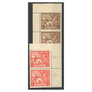 GB 1925 Wembley Exhibtion, vert marginal corner pairs, u/m. SG432-33