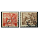 GB 1925 Wembley exhibition, good to fine cds used. SG432-33_GB0432UA