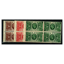 GB 1935 Silver Jubilee, booklet pane set, good perfs, u/m. SG453a-55a
