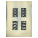 GB 1953 Coronation, black print sheet from Harrison, u/m. SG532-35