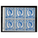 GB 1961 4d Ultramarine, cylinder booklet pane of 6, u/m. SG616al_GB0616ALMB
