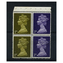 GB 1968 1d Left bklt pane (w 3d), perf I-1/2v, typical perfs right, u/m. SG724l, UB5var