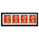 GB 1998-2001 '1st' Bright orange-red, self adhesive strip of 4, die-cut misperf. SG2040var
