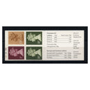 GB 1987 50p Portchester Castle bklt, phosphor transposed cylinder pane, u/m. SGFB38var