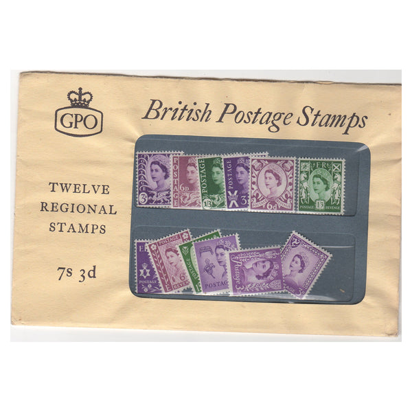GB 1958 Regionals presentation pack, opened but very scarce.