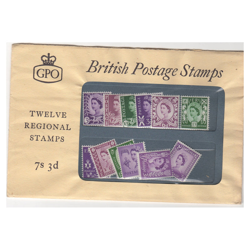 GB 1958 Regionals presentation pack, opened but very scarce.
