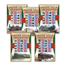 British Steam Locos Set of 5 GB Customised Stamp Sheets 1822-1960_GBS0001