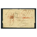 GB 1822 Folded entire from Edinburgh to Paris via London. Edinburgh dispatch, 'Paid at' noon duity._GBSL1822U1