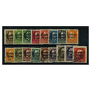 Bavaria 1919-20 People's State perf ovpt short set to 3M, cds used. SG195A-211A