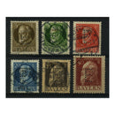 Bavaria 1912 Definitives perforated with E, fine cds used. SGR156-61