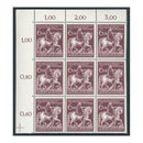 Germany 1945 Anniv of Oldenburg, u/m corner block of 9, 'white fleck under second U of G. SG895var