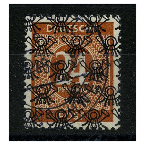 Germany (Allied) 1948 24pf Chestnut, currency reform ovpt, fine cds used. SGA95