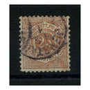 Wurttemburg 1875-79 25pf Chestnut, good to fine used. SG98