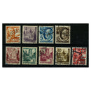 Germany (FR Wurttemberg) 1948-49 Definitive short set to 80pf, cds used. SGFW28-36