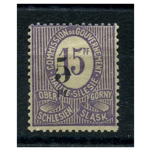 Upper Silesia 1920 5pf on 15pf Surcharge definitive, fresh mtd mint, expertized on reverse. SG11