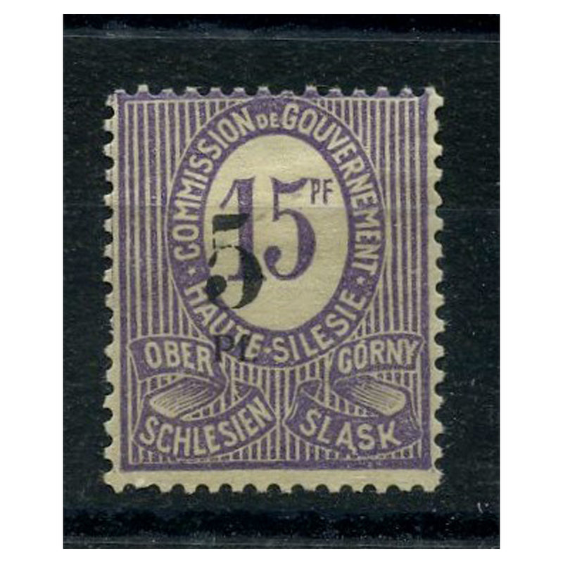Upper Silesia 1920 5pf on 15pf Surcharge definitive, fresh mtd mint, expertized on reverse. SG11