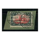 1900 5m Carmine & black Yacht definitive, fine used on tidy fragment, SGG19