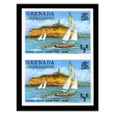 Grenadines 1975 1/2c Yachts definitive, imperf vertical pair, u/m, SG111i.